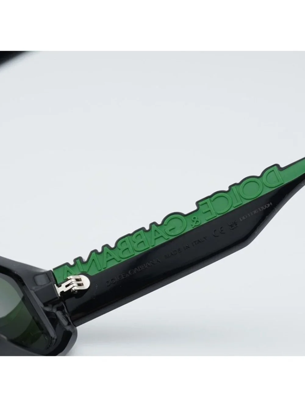 Dolce & Gabbana DG6203 501/71 Sunglasses Black/Green Rectangle Frame